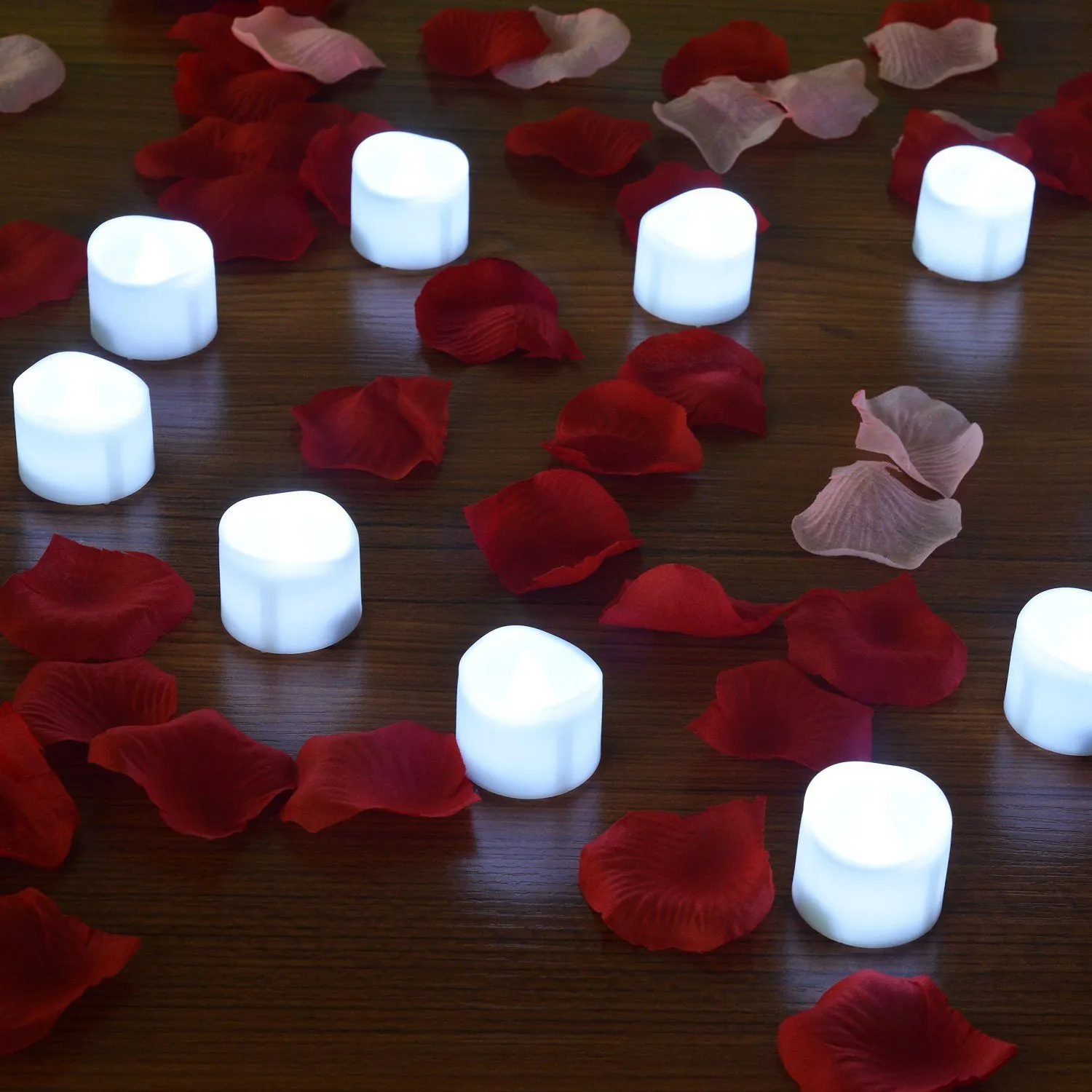 12-Piece: Cool White Flickering Led Tealight Timer Candles