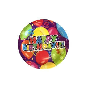 Birthday Balloon Paper Plate 9" - 250/UNIT