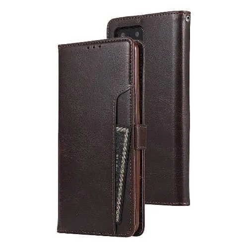 Brown Faux Leather Wallet Case - Samsung Galaxy Note20