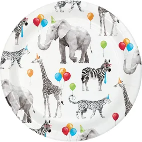 Bulk Party Animals Paper Dessert Plates (96 per Case)