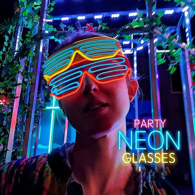 Colorful LED Glowing Party Flashing Light Glowing Glasses (Select From Drop Down Menu)