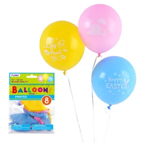 Easter-8Pk 12" Happy Easter Balloons