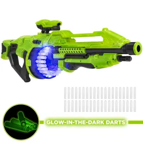 Electric Foam Dart Alien Blaster Toy w/ 40 Glow-in-the-Dark Darts