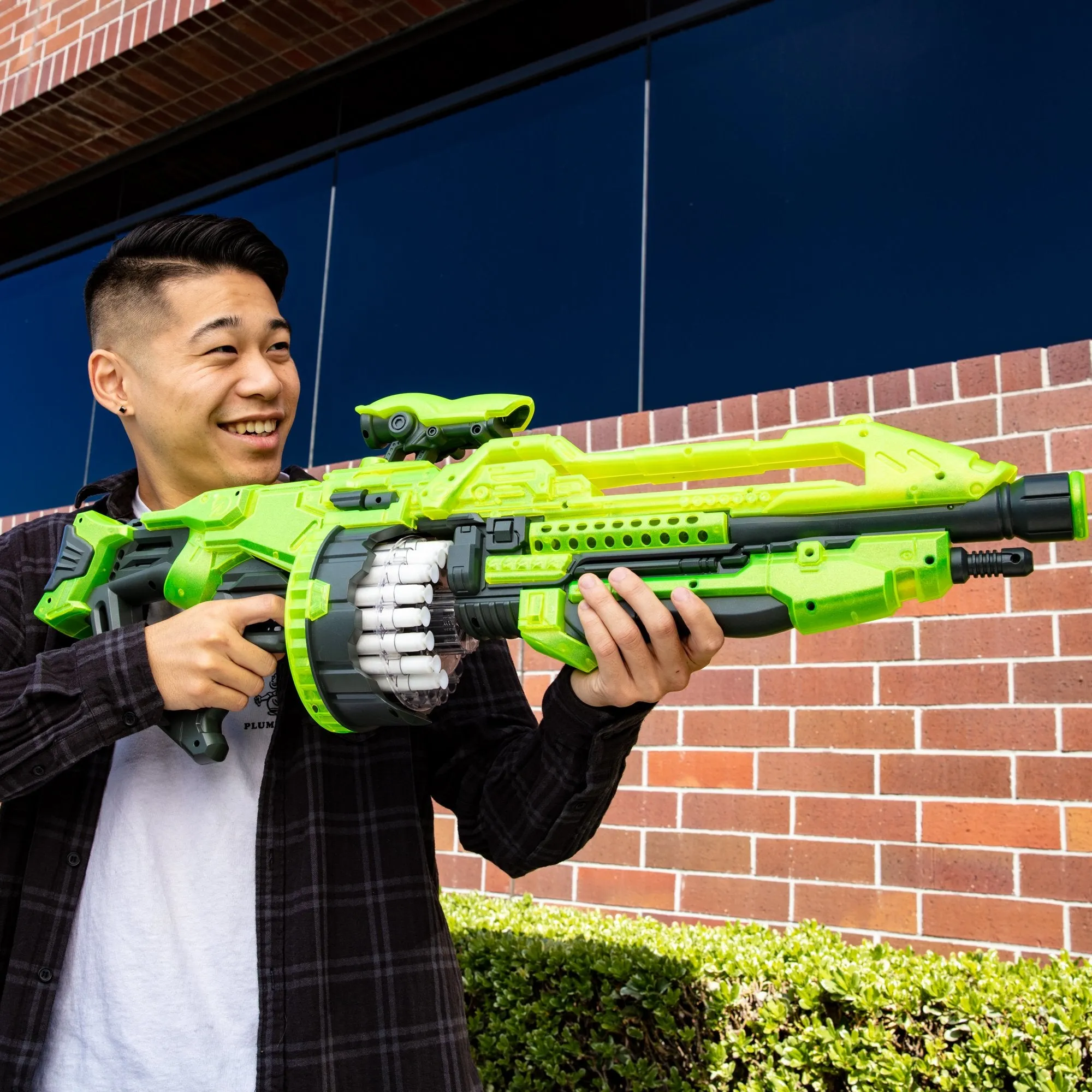 Electric Foam Dart Alien Blaster Toy w/ 40 Glow-in-the-Dark Darts