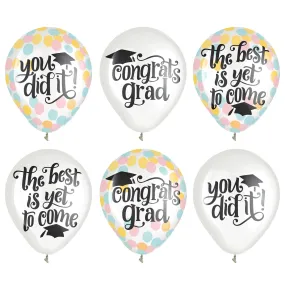 Follow Your Dreams Confetti 12in Latex Balloons 6ct