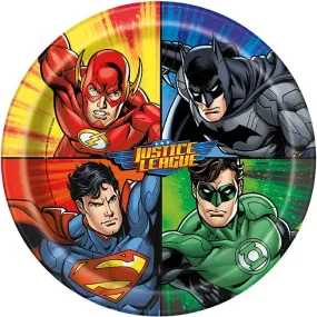 Justice League 9in Plates - 8 Plates/Pack or 96 plates/Case