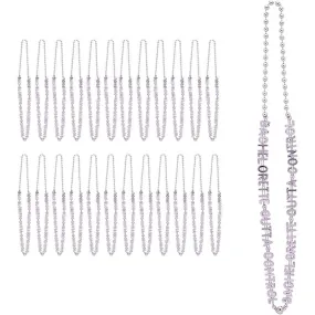 Pink Bead Necklaces, Bridal Party Supplies, Bachelorette Outta Control (24 Pack)