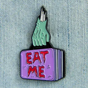 "Eat Me" Zombie Purple Lunch Box Enamel Pin