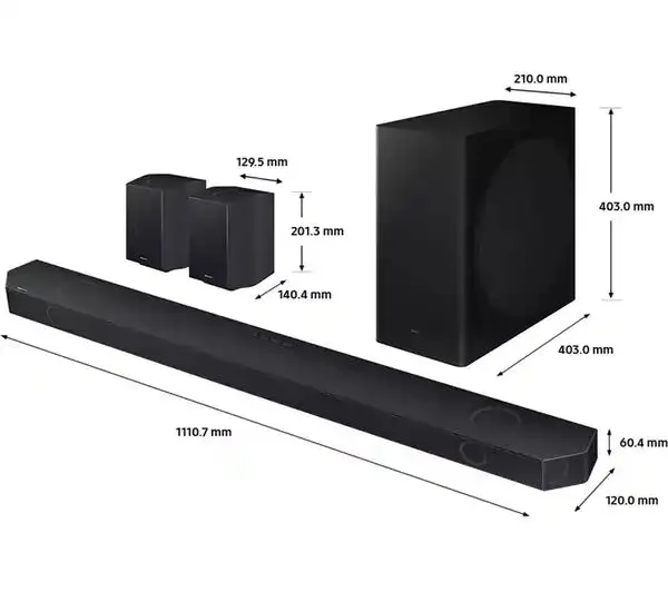 SAMSUNG HW-Q930C/XU 9.1.4 Wireless Sound Bar with Dolby Atmos & Amazon Alexa - Titan black