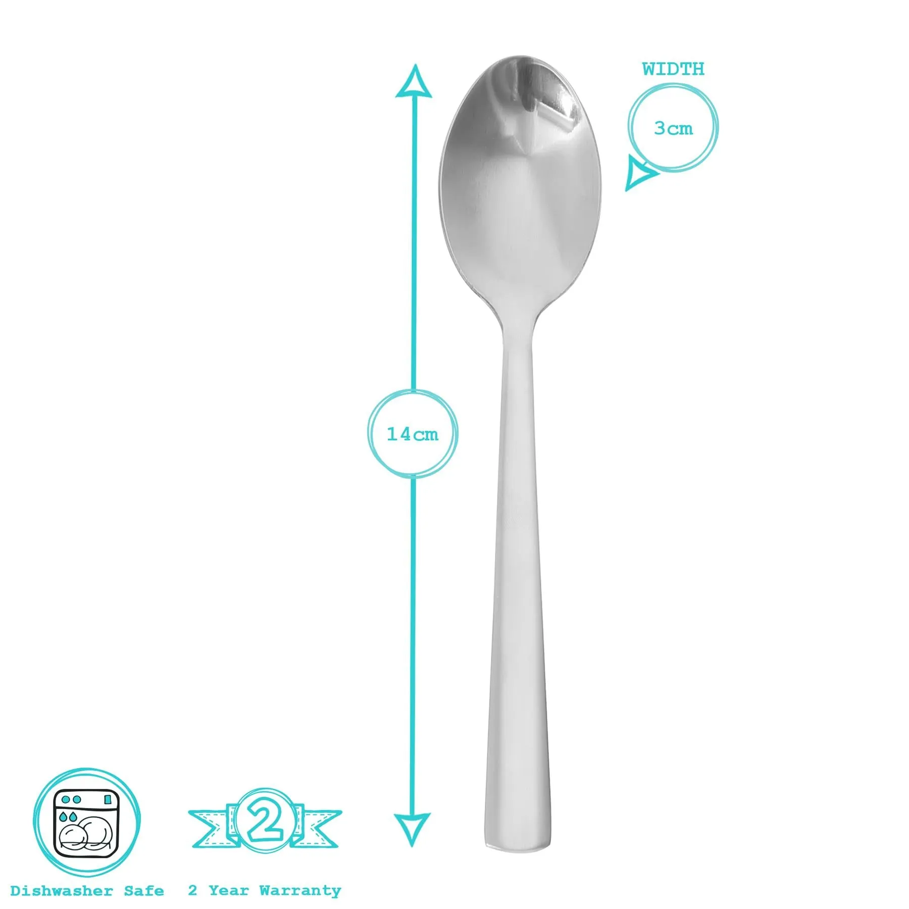 Tondo Stainless Steel Teaspoons - By Argon Tableware