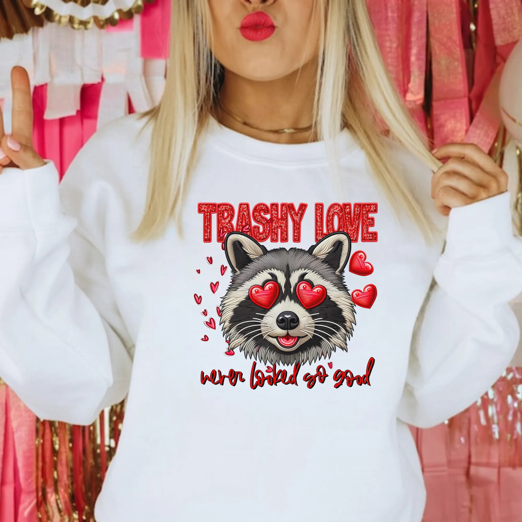 Trashy Love | Raccoon Valentine Sweatshirt