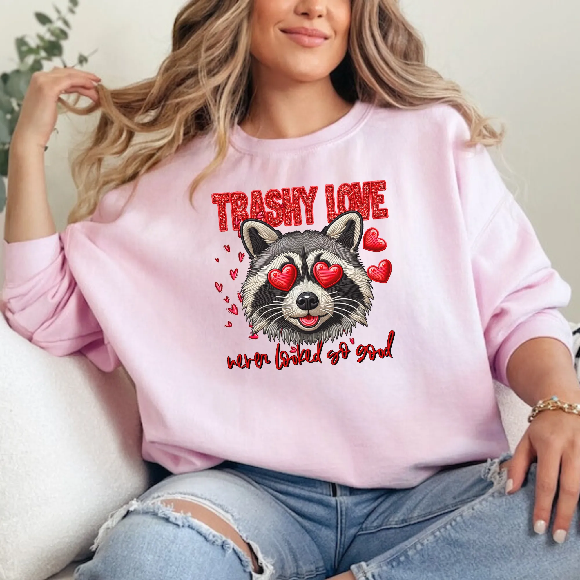 Trashy Love | Raccoon Valentine Sweatshirt