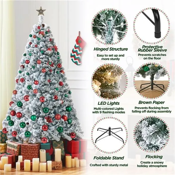 Yaheetech Pre-lit Spruce Artificial Christmas Tree